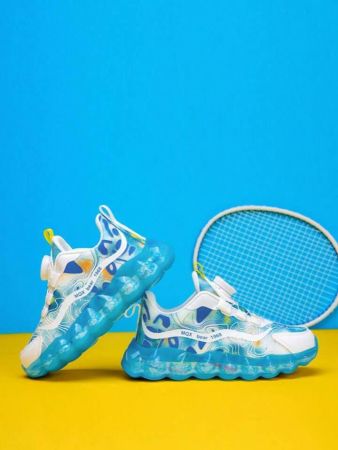 حذاء رياضي مكتنز خريف & زنبرك مع فلوري مادة و دوار مشبك ولد