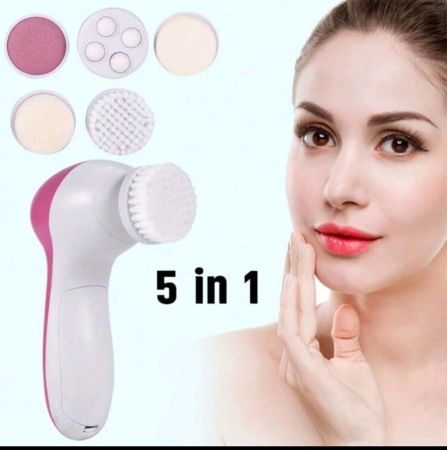 فرشاة تنظيف الوجه الكهربائية 5 في 1، جهاز غسل الوجه والتدليك والتجميل