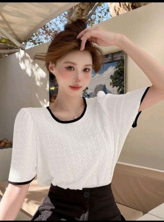 قميص صيفي نسائي أنيق بأكمام قصيرة من قماش متعدد الألوان من DAZY