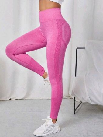بنطال رياضي ضيق عالي المرونة بدون درزات من Seamluxe SHEIN Sport
