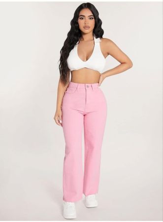 Himent Mom Jeans للنساء بنطلون
