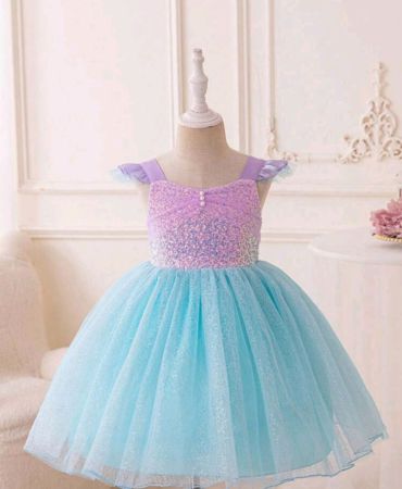 فستان الأميرة حورية البحر للفتيات الصغيرات من Glamorique Kids، وفستان أنيق من التول الأزرق والأرجواني، مناسب لحفلات أعياد الميلاد وحفلات الزفاف والمهرجانات