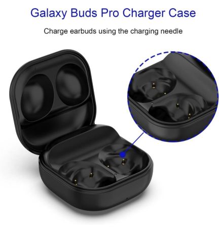 حافظة شحن بديلة متوافقة مع Galaxy Buds Pro SM-r190، حافظة شحن لسماعات Samsung Galaxy Buds Pro (شحن سلكي فقط، سماعات الأذن غير متضمنة، لون أسود)