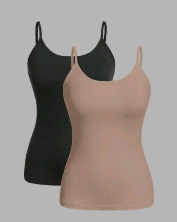 مجموعة ملابس داخلية نسائية ضيقة من SHEIN EZwear، قطعتين/مجموعة مقاس كبير، بدون أكمام، صيفية