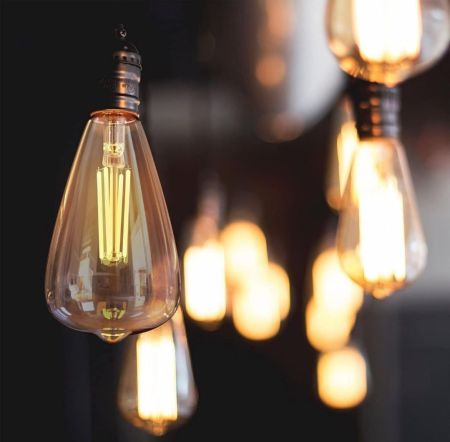 لمبات إيديسون ريترو، مصابيح إيديسون ليد بيضاء دافئة ST48 E14 لمبات ريترو مصابيح عتيقة رائعة للإضاءة الكلاسيكية والحنينية في المنازل والمقاهي والحانات والمزيد - عبوة من 5 قطع