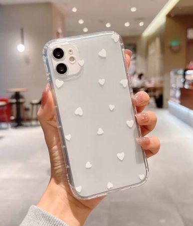 حافظة هاتف مضادة للسقوط بشكل قلب من مادة TPU متوافقة مع iPhone 12 pro