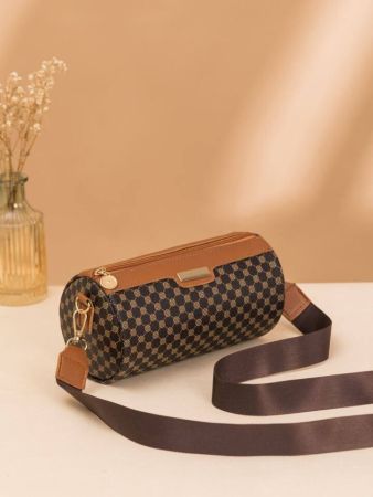 حقيبة دلو بنمط هندسي