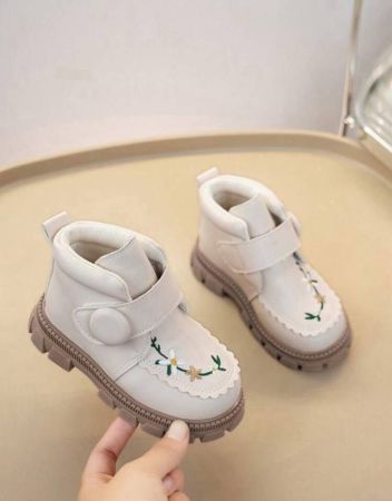 أحذية أطفال خريف/شتاء جديدة على الموضة، أحذية أطفال غير قابلة للانزلاق على الطراز البريطاني، أحذية جلدية مريحة للفتيات