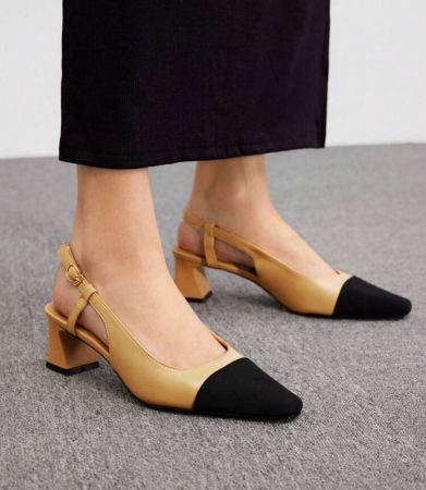 CUCCOO BIZCHIC حذاء كعب كعب عالي ذات أصبع مربع أنيقة للنساء، كعب التخرج، كعب حفلات التخرج للصيف والكريسماس والخريف والعام الجديد