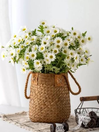 سلة تخزين منسوج قطعة واحدة