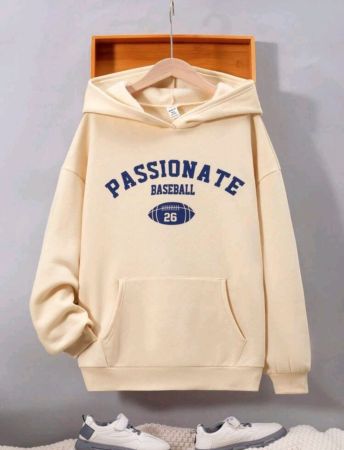 هودي من SHEIN للفتيات المراهقات برسومات وأكتاف منسدلة.