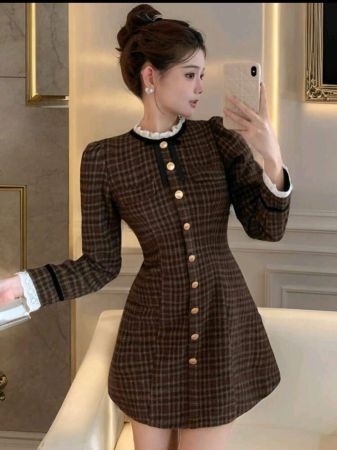 فستان DAZY النسائي لحفلات التخرج بعقدة على شكل قصر خريف/شتاء