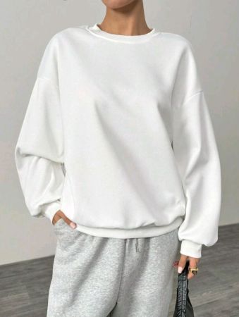 بلوزة نسائية من SHEIN EZwear فضفاضة بأكمام منسدلة من قطعة واحدة، مناسبة للخريف، بأكمام طويلة