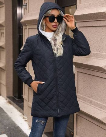 SHEIN LUNE معطف شتوي مبطن مقصم مبطن بالبطانة القطيفة
