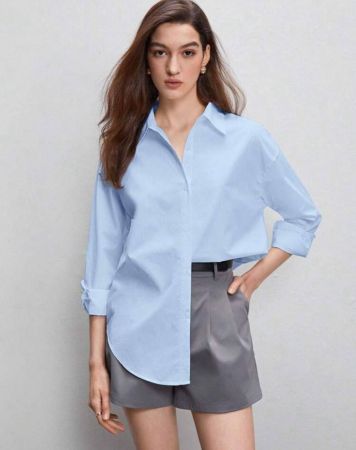 BizChic كارديجان نسائي بأكمام طويلة وانحناء متدرج بلون واحد، أسلوب التنقل الحضري الأساسي، ملابس عمل أنيقة بسيطة وأنيقة، مناسب للمعلمين وارتداء المكتب