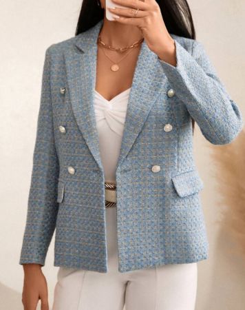 Aveloria بدلة رسمية مزدوجة الصدر مطبوعة بالرومان للملابس الرسمية ، ملابس رمضان