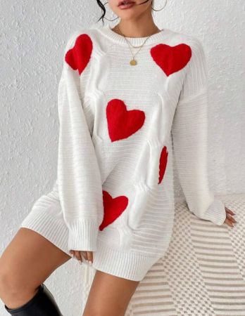 Celisse نمط القلب انخفاض الكتف سترة اللباس