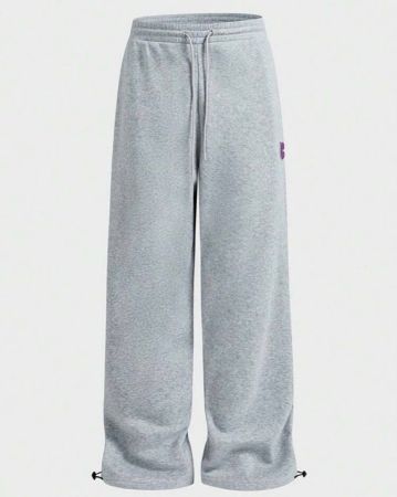 EASEVO بنطلون رياضي بسيط مطبوع للرجال كبار الحجم مع رباط للسحب