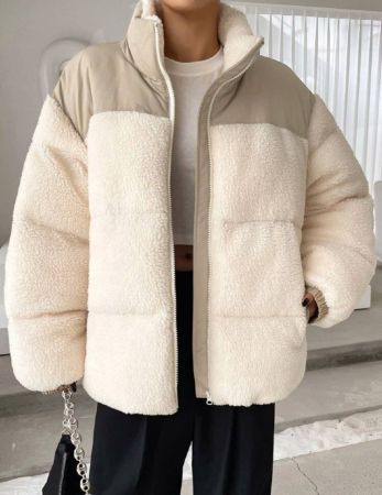 DAZY جاكيت شتوية نسائية بتصميم لوني مُجزأ