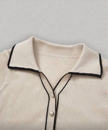 SHEIN MOD فستان كنزة طويل ضيق مع أزرار أمامية وتفاصيل ملونة مناسب للخريف والشتاء