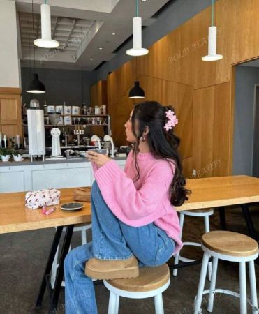 قطعة واحدة بلون أحادي أنثوي جمنزير طويل الأكمام، بياقة واقفة حسب الموضة للخريف والشتاء