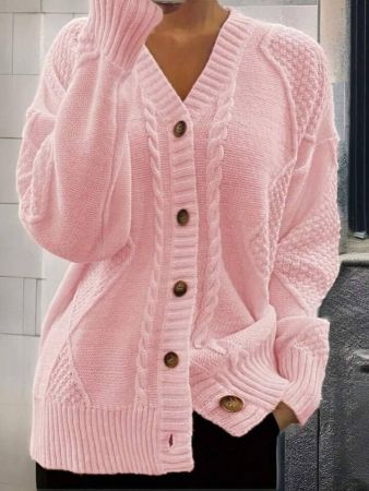 سترة كارديجان نسائية كبيرة الحجم بأكمام طويلة من Chiquease، بلوزات بأكمام طويلة مناسبة لفصل الخريف والشتاء للنساء