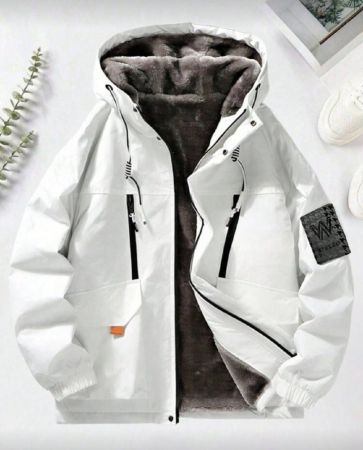 معطف رياضي خارجي للرجال سميك مبطن حراريًا