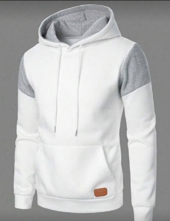 Manfinity Homme هودي كاجوال بتفاصيل جيوب وسحاب للخروج، أكمام طويلة، هدية للأصدقاء والزوج والحبيب، هوديز للرجال
