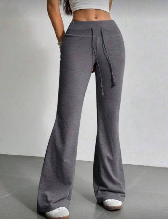 SHEIN EZwear سروال رياضي بأرجل واسعة ورباط على الخصر