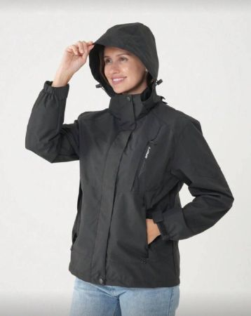 جاكيت رياضية نسائية للربيع والخريف ببلوك الألوان المانعة للرياح والمقاومة للماء للجري في الهواء الطلق مع تنفس رقيق وطويل الأكمام