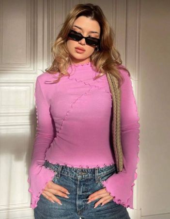 Siren Gaze تيشيرت بأكمام طويلة وهام علي شكل الخس ، ملابس رمضان