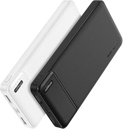 AsperX 2 Pack 10000mAh USB C Output Power Bank شاحن بطارية خارجي سريع الشحن شاحن هاتف محمول لهاتف iPhone وSamsung وGoogle وLG وسترة مدفأة
