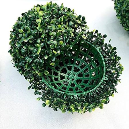 كرة العشب الاصطناعي كرة خضراء للديكور الداخلي والخارجي، كرة عشب صناعية للحديقة، كرة توبياري من أوراق الشجر الاصطناعية (صغيرة (25 × 25 × 25 سم))