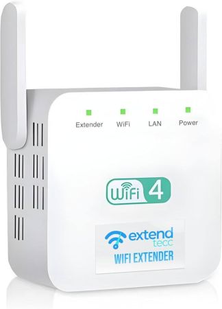 موسع نطاق واي فاي 1200Mbps، معزز مكرر اشارة لاسلكي 2.4 و5GHz ثنائي النطاق 4 هوائيات تغطية كاملة 360 درجة، تمديد اشارة واي فاي الى اجهزة المنزل الذكي من نيكستفي